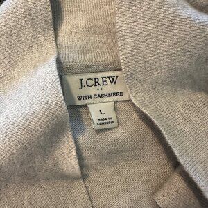 J. Crew Factory with Cashmere Short Sleeve Collared V-neck Shirt Cotton Blend